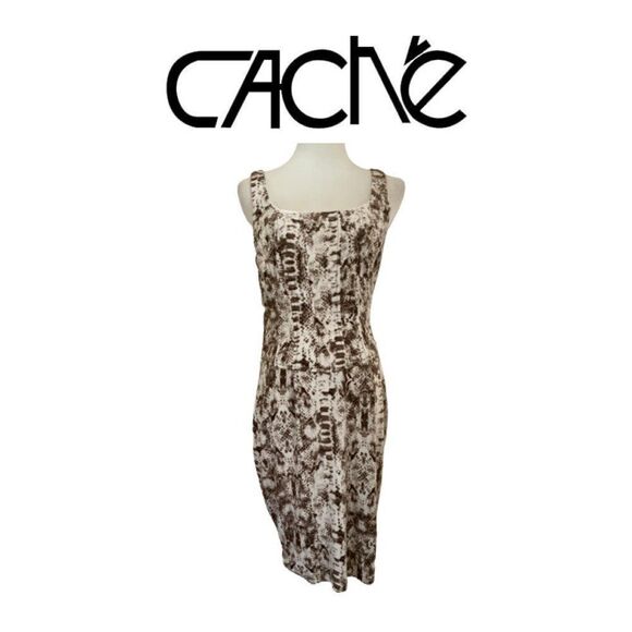Cache Animal Print Dress. Sz 6 - Picture 1 of 4